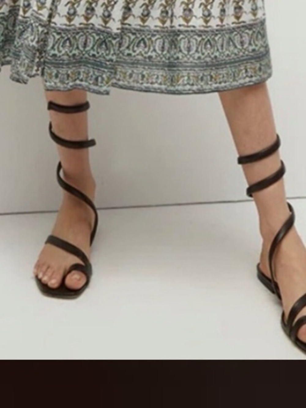 Veronica Beard Brown Leather Wrap Ankle Sandals Size 8